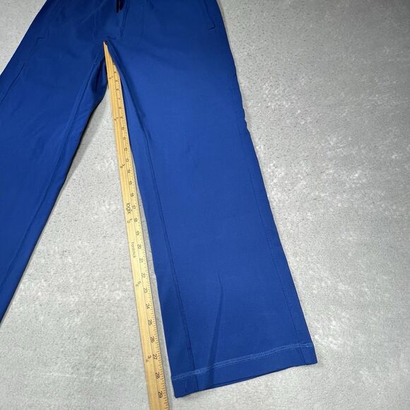 Lululemon Sweatpants Mens M Blue Straight Leg Fleece Drawstring Pockets Logo - Picture 6 of 10